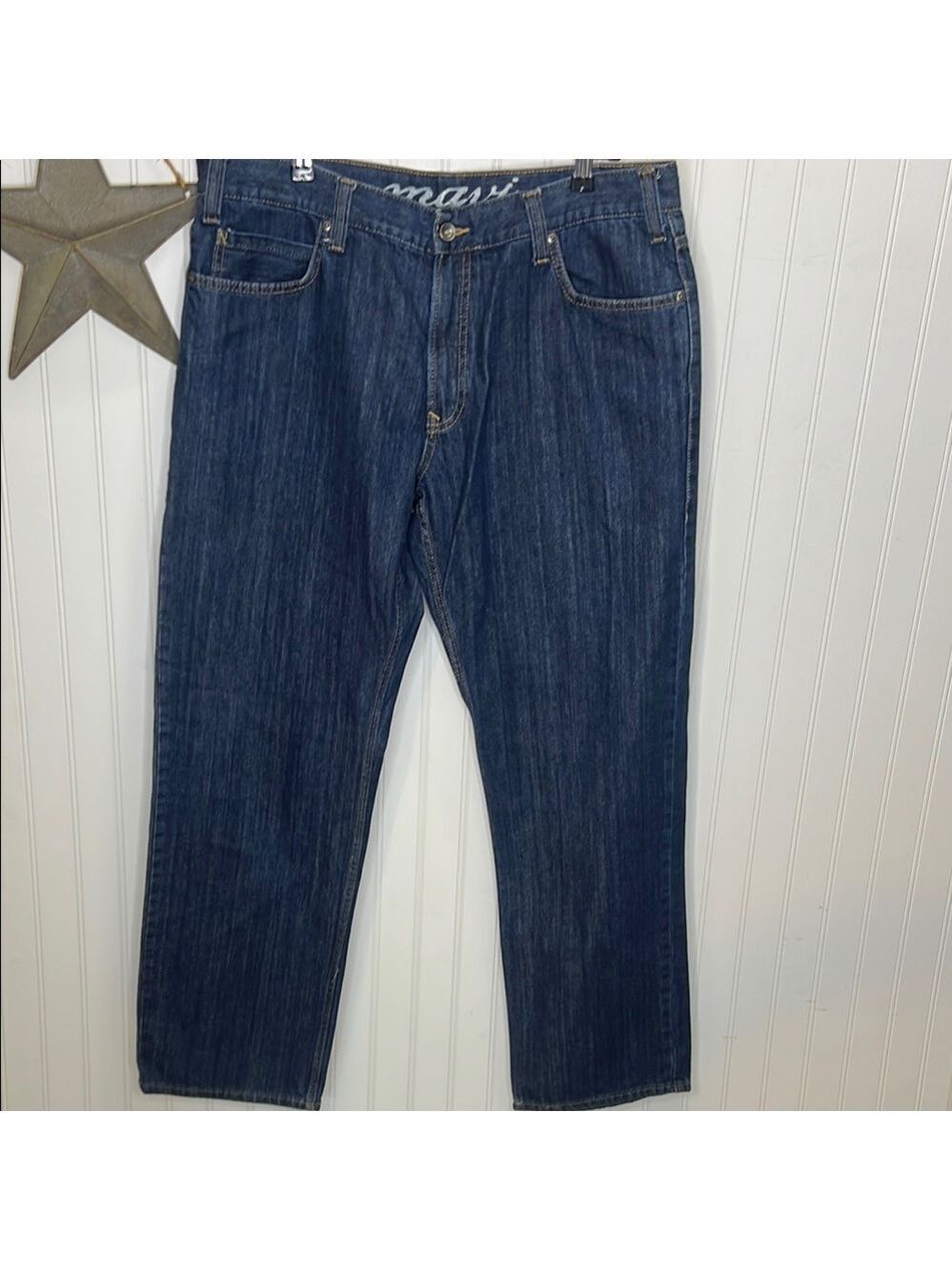 Mavi Mens Dark Wash Straight Jeans Size 38X32